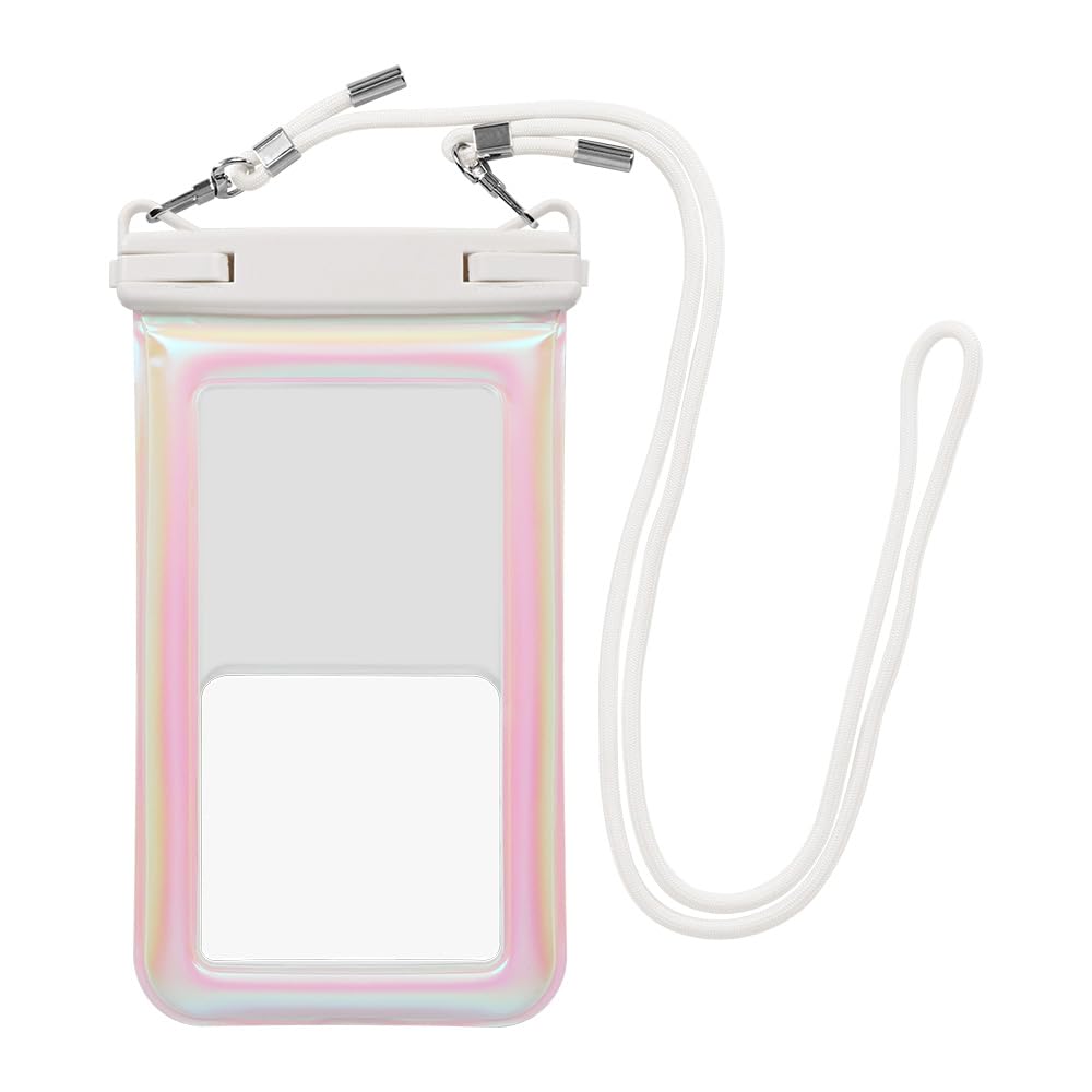 Owltech Waterproof Smartphone Case Face Fits up to Strap Pearl [Floating, Recognition, 6.7-inch Devices] Dustproof, Waterproof, IPX8, Operable,