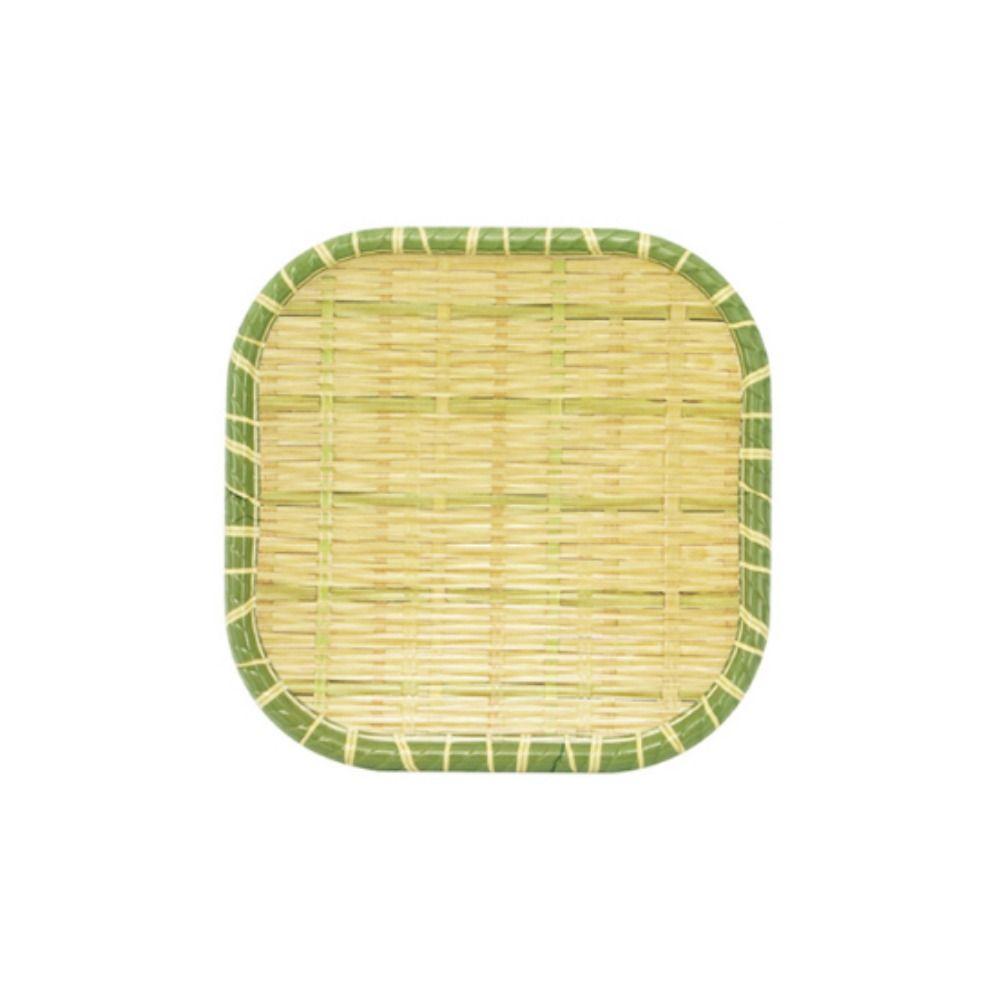 Imitation Bamboo Weaving Barbecue Plate Melamine Serving Plate Hot Pot Vegetable Plate  Home