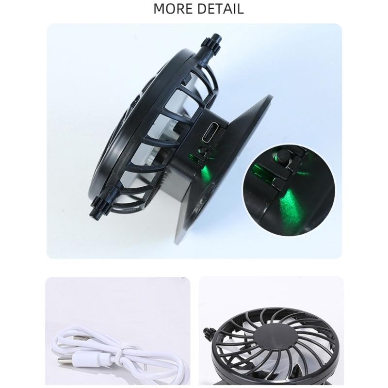 Clip Fan Solar USB Rechargeable Battery Fan Large Wind Cooling Handheld Hole Digging Electric Fan Multipurpose