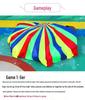 Rainbow Parachute for Kids: Early Education Game & Sensory Training Equipment for Outdoor Activities and Team Building