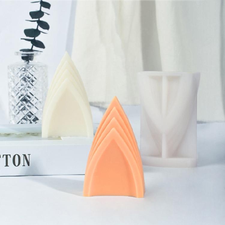 3D Triangular Candle Mold Epoxy Resin Casting Silicone Mold for Making Candle