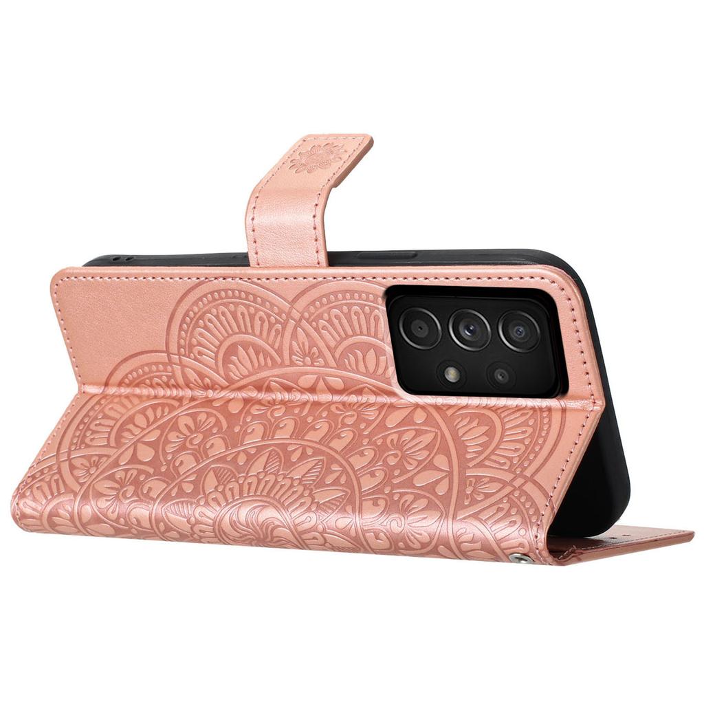 Pour Samsung Galaxy A73 5G Étui en Cuir Porte-Cartes Support Portefeuille Housse de Téléphone