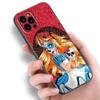 Etui na telefon Apple Iphone16Pro Tatuaż Anime Księżniczka Czarne Silikonowe Etui na Telefon
