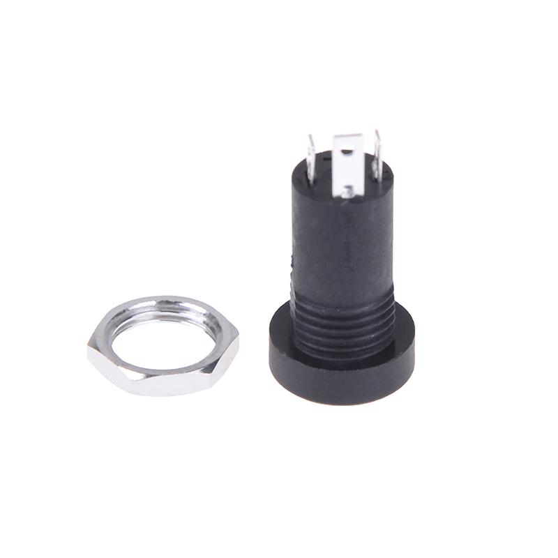 2Pcs 3.5Mm Audio Jack Socket 3 Pole Black Stereo Solder Panel Mount With Nuts
