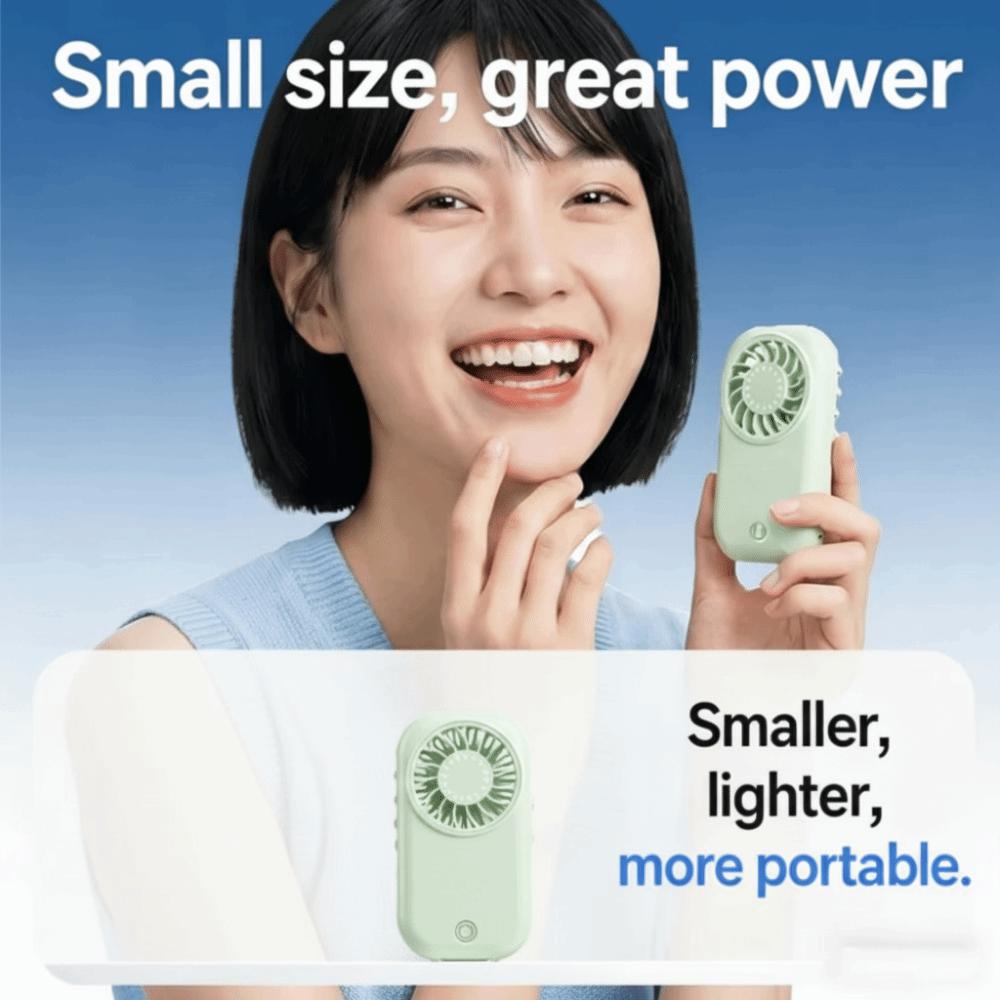 5-Speed Wind Portable Handheld Fan 1200mAh Battery Small Fan High-speed Fan  Handheld Operation