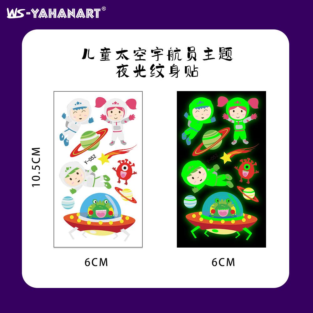 Kinder Cartoon Baustellenfahrzeug Tattoo Aufkleber, Junge Weltraum Bagger Roboter Auto Gesichtsaufkleber