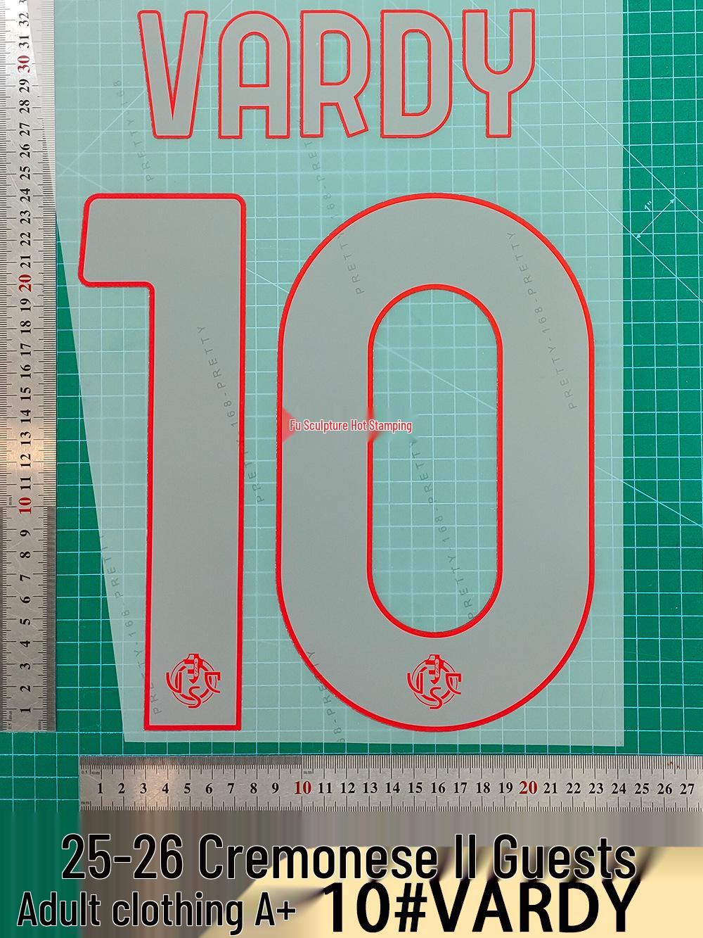 Cremonese Adult Home Jersey 25-26 Two Guests - A+ Quality VARDY 10# Heat Transfer Number