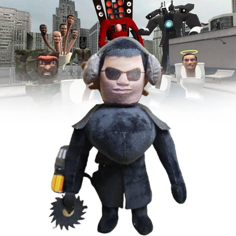 New Trendy Skibidi Toilet Plush Toy Humorous Doll With Soft Pp Cotton Filling 30cm Height