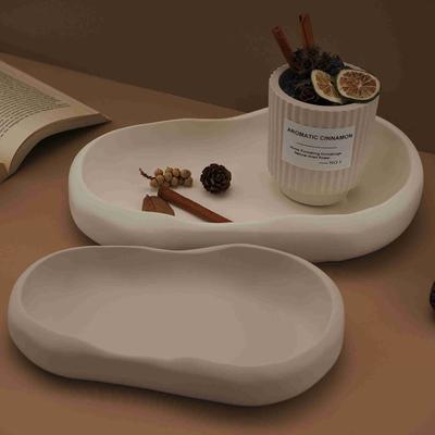 1PC DIY Unregelmäßige Oval Tablett Platte Silikon Form Schmuck Lagerung Stehen Obst Tablett Harz Mold Home Decor Blumentopf Basis