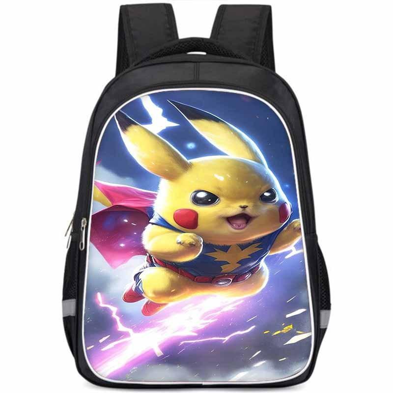 Pikachu Large Capacity Lightweight 3d Oxford Cloth Kids Backpack For School Education