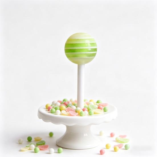 Mini Lollipop Dollhouse Accessories Colorful Resin Miniature Lollipop Decoration Realistic Candy Model for Crafts Fairy Garden Micro Landscape