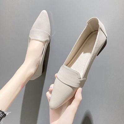 Loafers Dam Sommarskor Kontorsskor för Kvinnor 2025 Spetsig Tå Låg Klack Elegant En Koreansk Stil Högkvalitetssko Vår