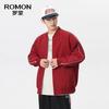 Romon Unisex Loose Fit Casual Baseball Jacket