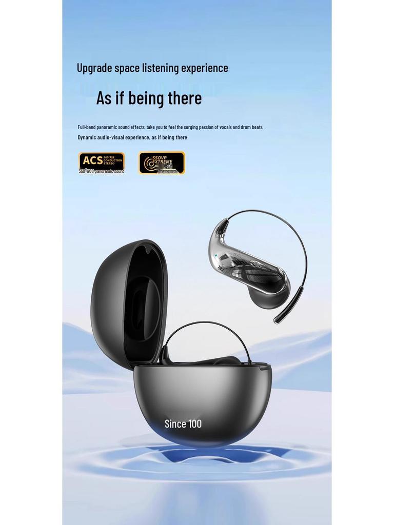 Bluetooth Over-Ear Headset with AI Translation - YYK-Q110 Wireless Open-Ear Memory Steel Wire