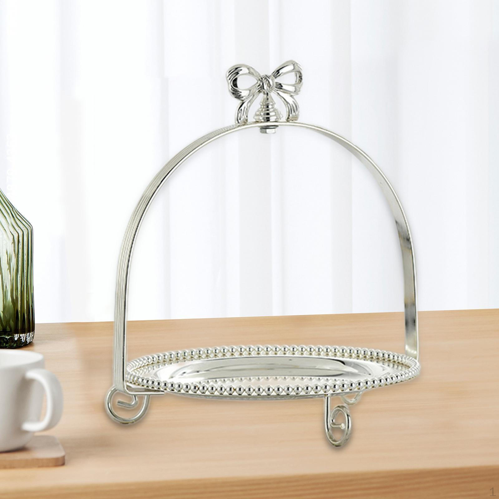 

Подставка для торта для элегантных чаепитий Silver Single Layer