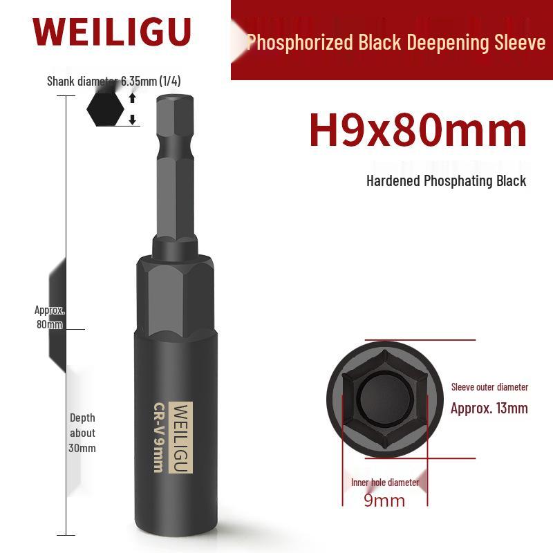 Black Phosphate Hex Socket Head Drill Bit Set 6-17mm