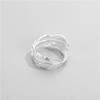 Hot Sale Atmosphere Personality BFCLUB  Silver Color Jewelry High-quality Feather Female Leaf Simple Opening Rings