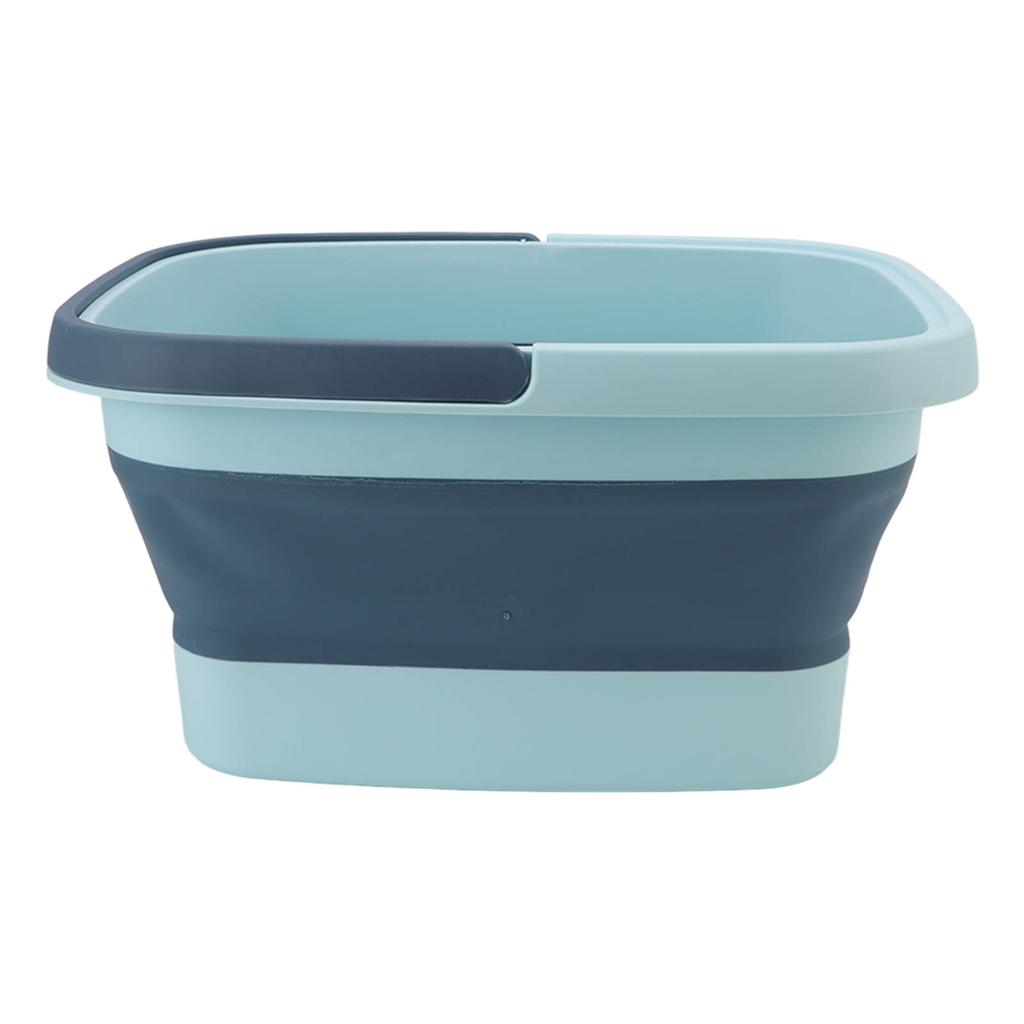 Foldable Foot Tub Portable Silicone Foot Massage Bath Bucket Household Foot Spa Basin Blue