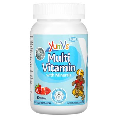 YumVs, Multivitamin mit Mineralstoffen, leckerer Fruchtgeschmack, 60 Gummibärchen