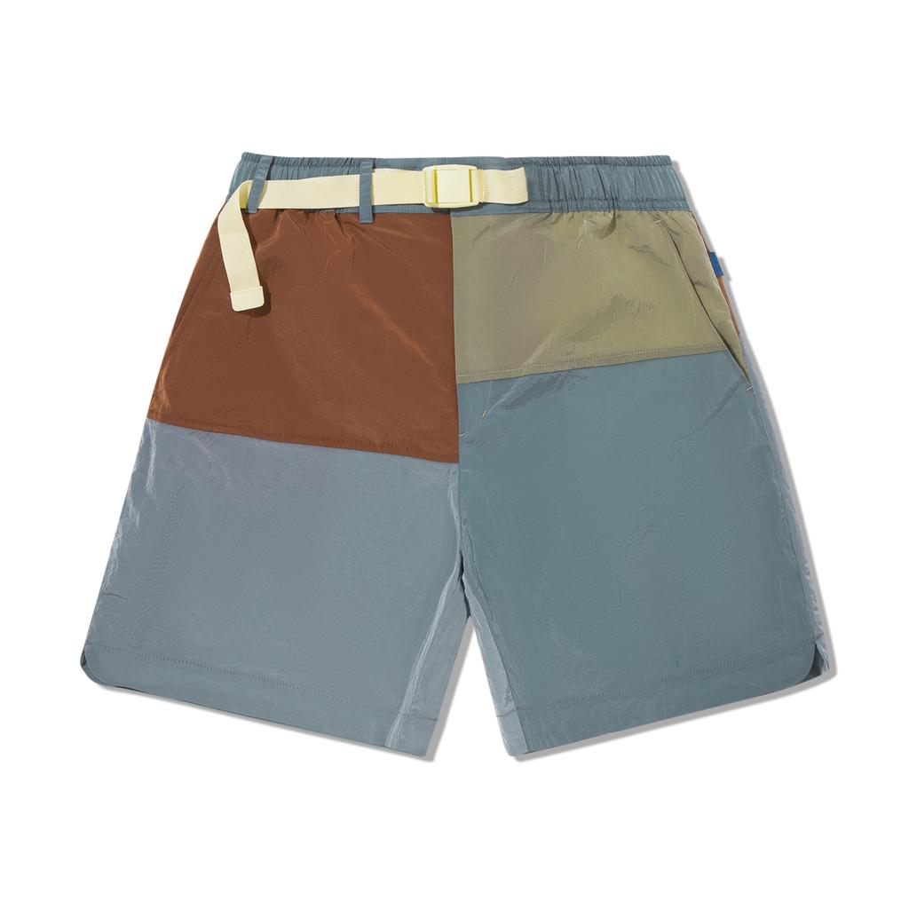 Li Ning ANB Kollaboration Patchwork Mid-Rise Atmungsaktiv Vielseitig Fünf-Punkt Sportshorts Herrenshorts Grün Rot Weiß AKSV555-3