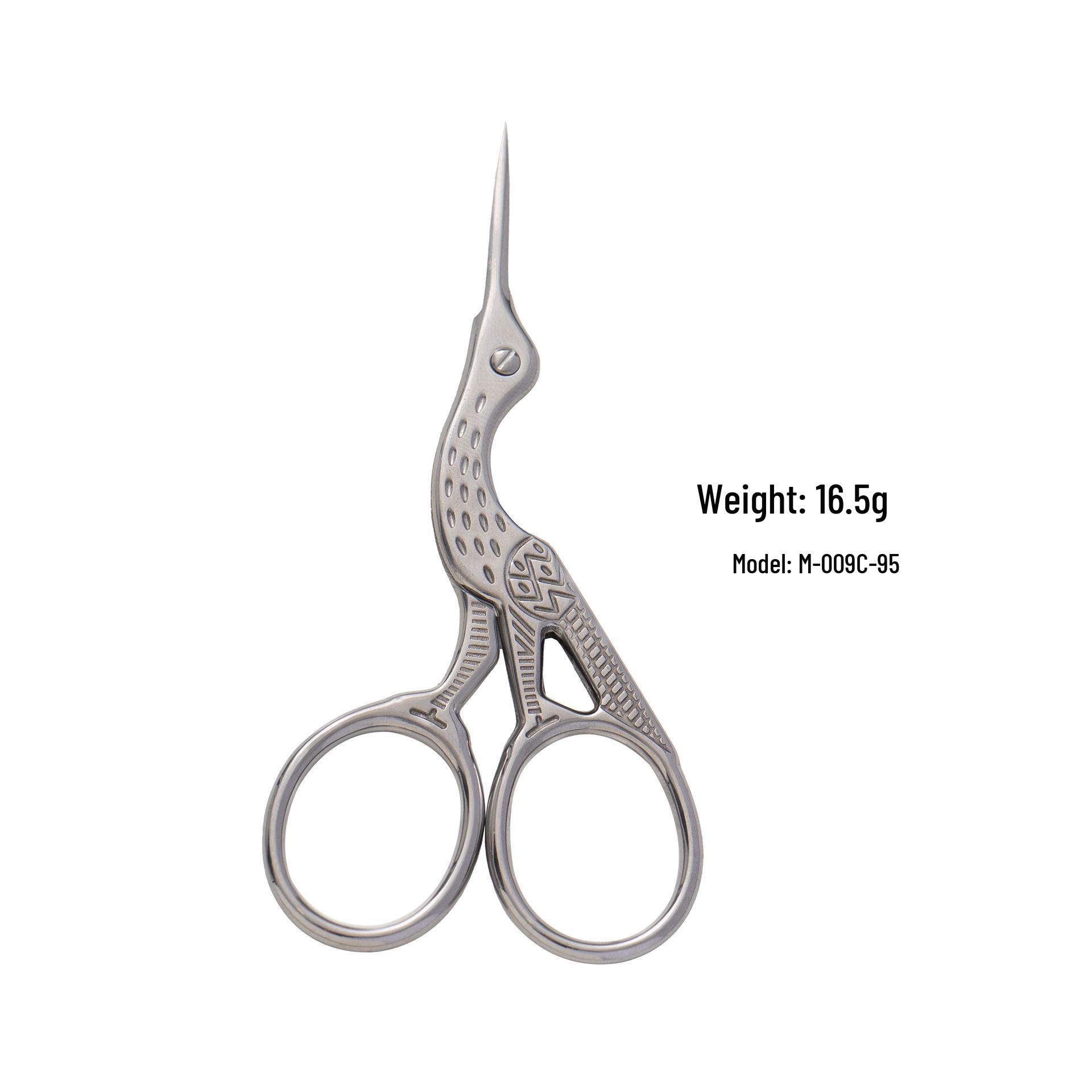 

Retro Floral Crane-Shaped Embroidery Scissors for Cross-Stitch and Tea Bags