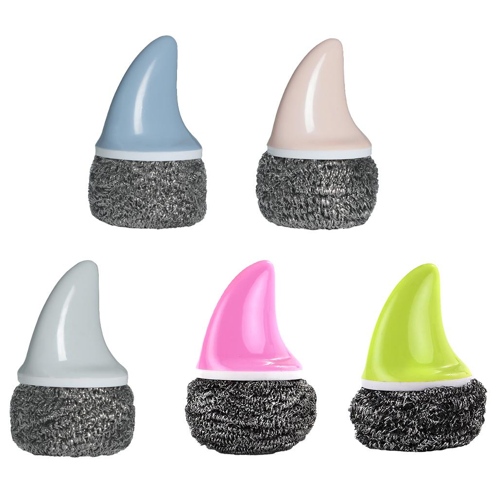 Stainless Steel Wire Ball Cleaning Brush Washing Removable Scrubber Bathroom Sink Clean Dirty Removing Gadgets Household