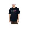 Emporio Armani EA7 Letter Logo Printed Crew Neck Short Sleeve T-Shirt Unisex Tops Black 3RUT02-PJ02Z-1200