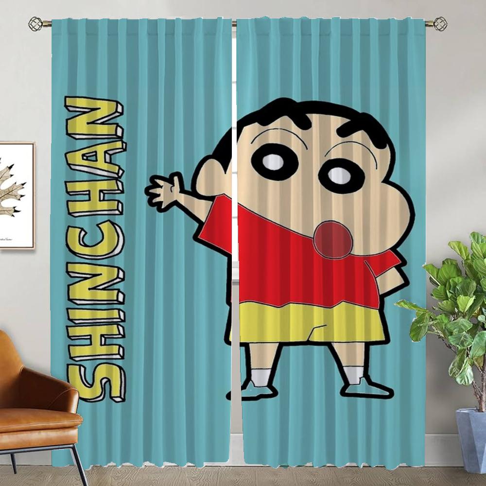Crayon Modern Living Room Curtains for Camera Partition Anti-mosquito Curtains 2 Pieces Window Curtain Halloween Decoration Home