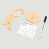 Wooden Material Wooden Banana Hanger Keep Bananas Fresh Stainless Steel Hook Monkey Shape Banana Holder Vertical Design