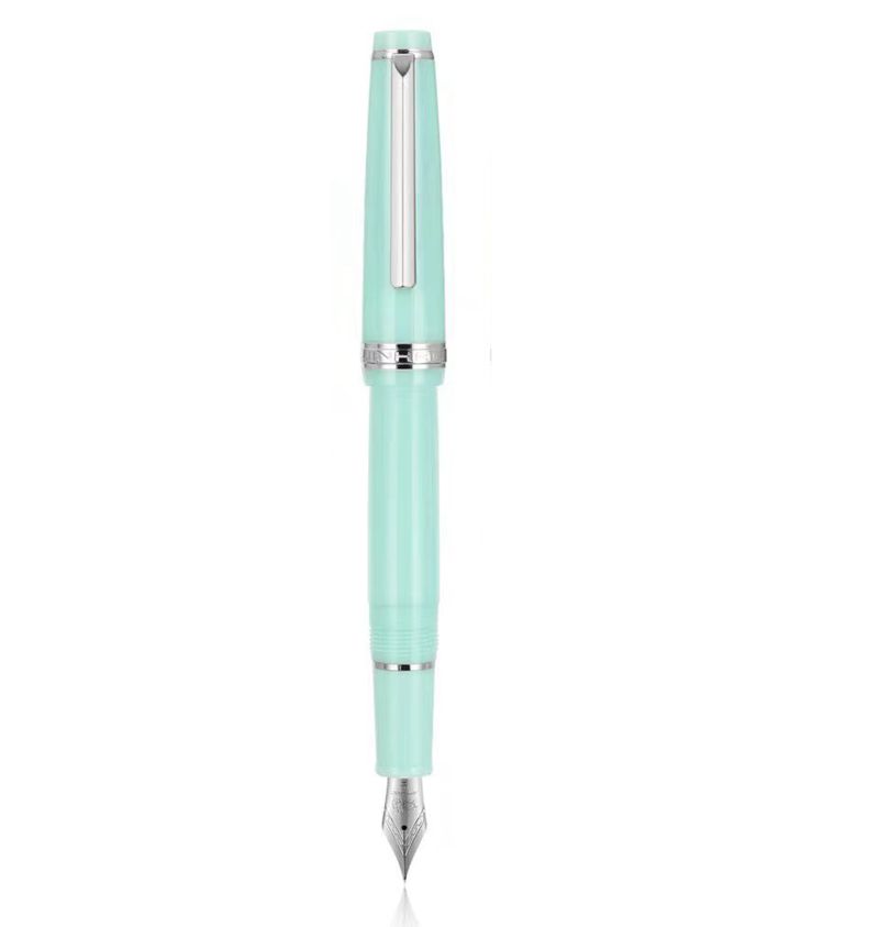 New Jinhao 82 Series Fountain Pen Acrylic F 0.5mm Nib School Office Supplies Business Writing Ink Pens Sliver Clip Blue Yellow
