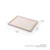 Woodten Striped Leather Jewelry Tray Accessory Organizer Watch Display Storage P09802 Off-White