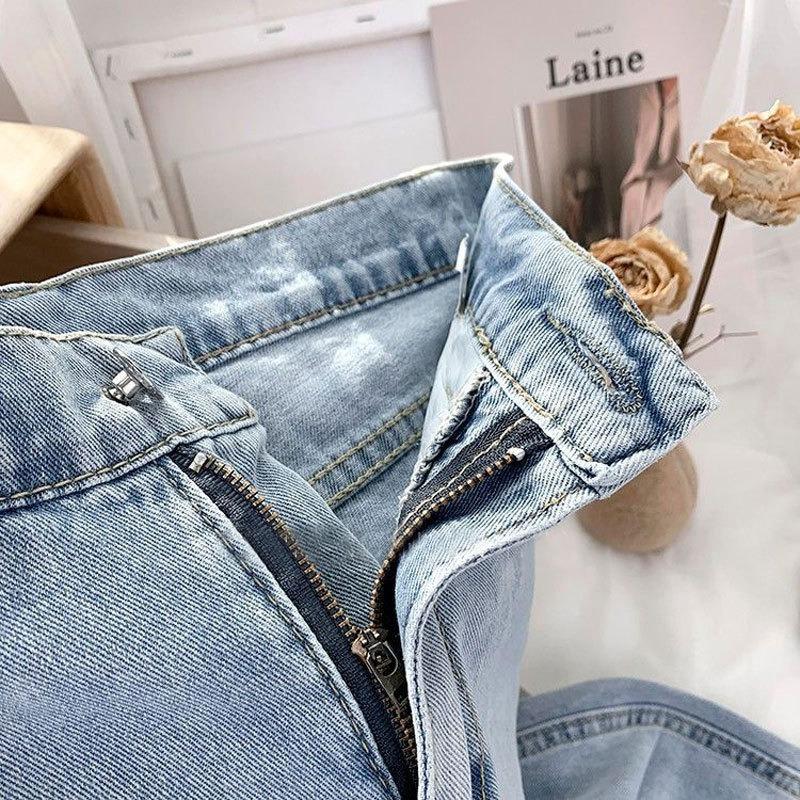 Pear-shaped Wide-leg Jeans Women's Spring New Women's Clothing Small Straight Loose and High Floor-mopping Pants