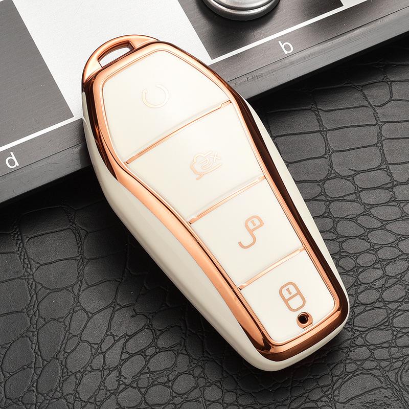 BYD Car Key Cover: Compatible with Qin PLUS, Tang DMI, Dolphin, E2, Song Pro, QinHan EV, E6, and Yuan Models.