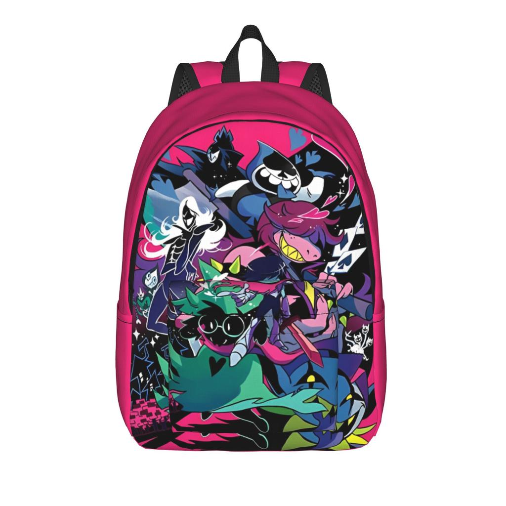 Deltarunes Ralsei Fashion Backpack Outdoor Student Business Role-Playing Daypack for Men Women College Canvas Bags