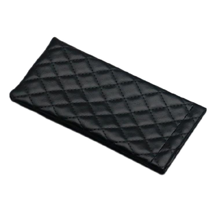 

Automatic Closing PU Leather Sunglasses Pouch With Double Compartments Travel Friendly Organizers Bag For Essential чорний