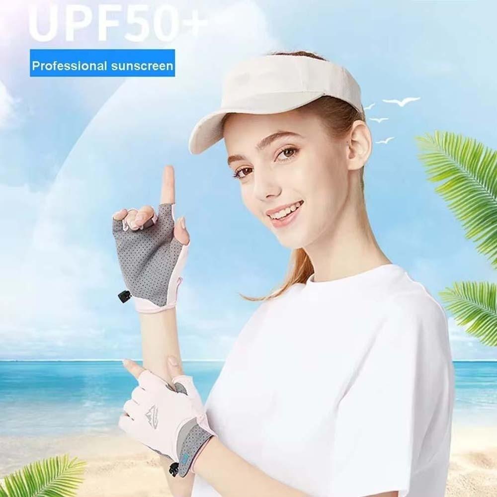 1 Pair Breathable Fitness Gloves Anti-lost Half-finger Mittens Cycling Gloves  Outdoor