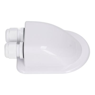 ABS Cable Junction Box Waterproof Solar Panel Double Wire Cable Entry Gland Box for External Power Wiring White