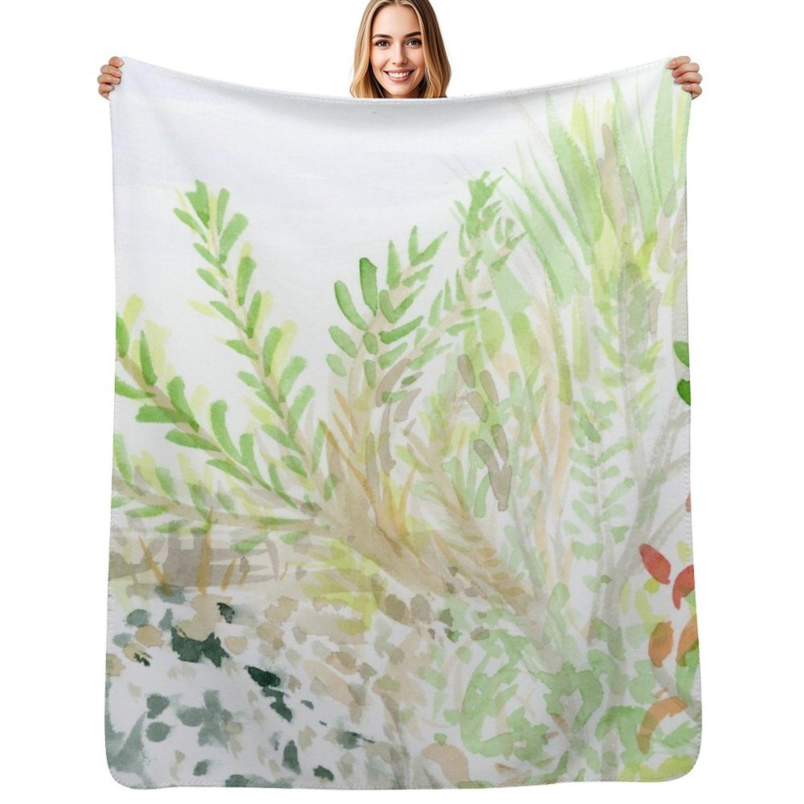 Nature Walk Throw Blanket Color Fast Cozy Throw Blanket Size: 75*100cm, Weight: 230 GSM