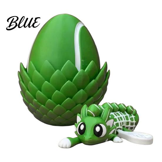 Stress Relief Dragon Flexible Sports Ball And Egg Articulated Fidget Toy 3D Egg Toy Printed with Winged Inside Desk Bendable Figure