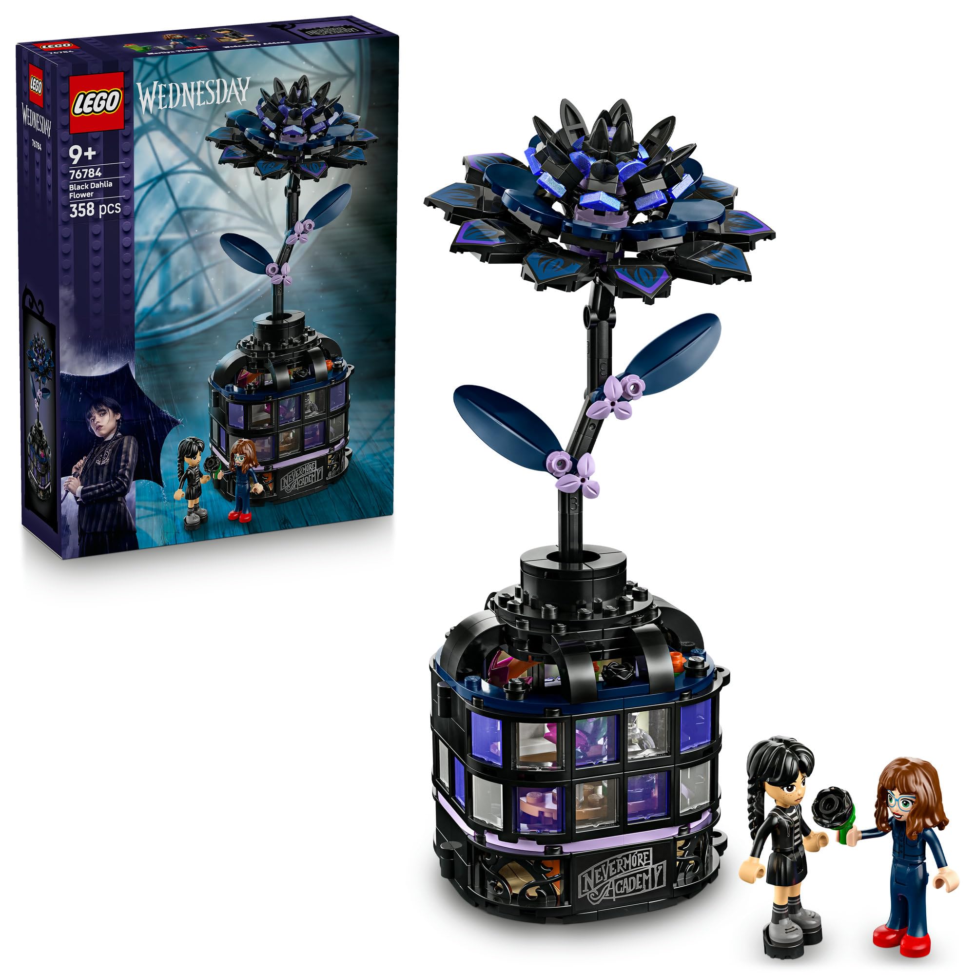 LEGO Wednesday Black Dahlia Marilyn Thornhill Black Flower Scissors Nevermore Academy Netflix Addams Toy Birthday Present Blocks Girl Boy Child 9 year