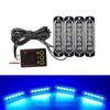 4pcs 6 Led Strobe Side Warning Lights 12V-24V Strobe Grille Flashing Lightbars Cars Truck Beacon Lamp Amber Traffic Lights White
