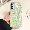 Green Bamboo Flower Camlet Texture Phone Case for Samsung Galaxy A55 A56 A36 A26 A16 A53 A06 A14 A24 A34 A54 A15 A25 A35 Cover