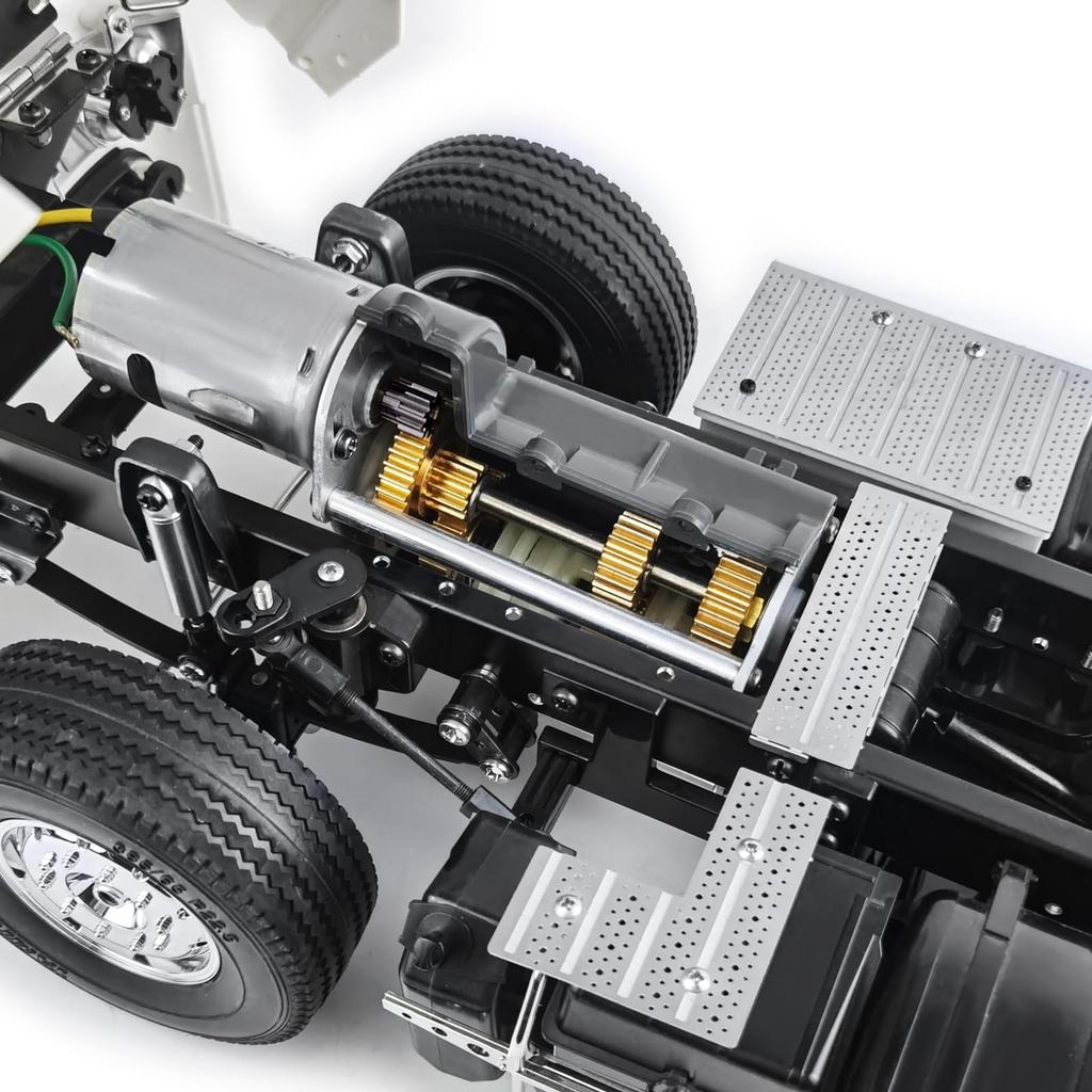 TRZX 7-teiliges Messing Motorgetriebe Zahnradteile Set für Tamiya 114 RC Sattelzugmaschine