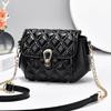 New Armpit Bag PU Leather Crossbody Bag, Summer Diamond Grid Chain Bag Trend