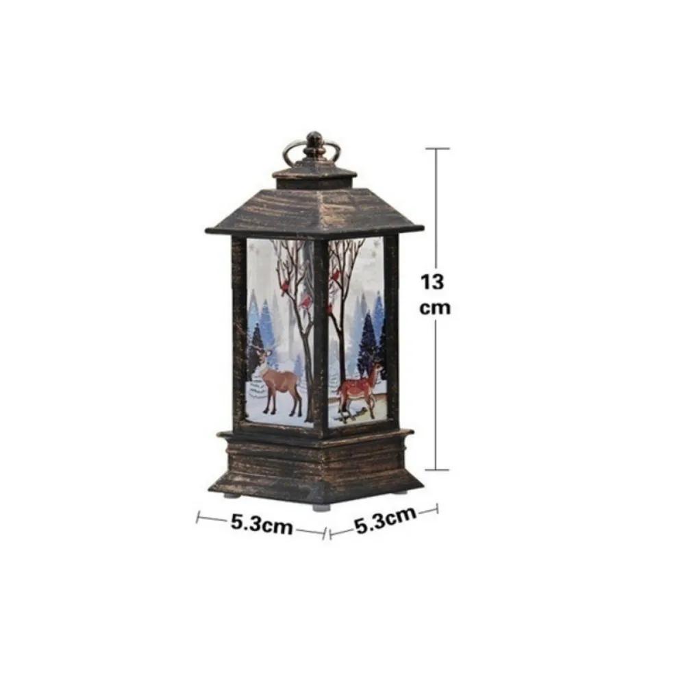Christmas Lantern Light Santa Snowman LED Light Retro Candlestick Wind Lamp 2024 Navidad Xmas Tree Decor Xmas New Year Kid Gifts