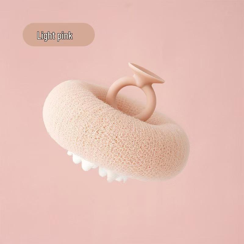 Home Bath Exfoliating Massage Scrubber Individually Packed in OPP Bag светло-розовый