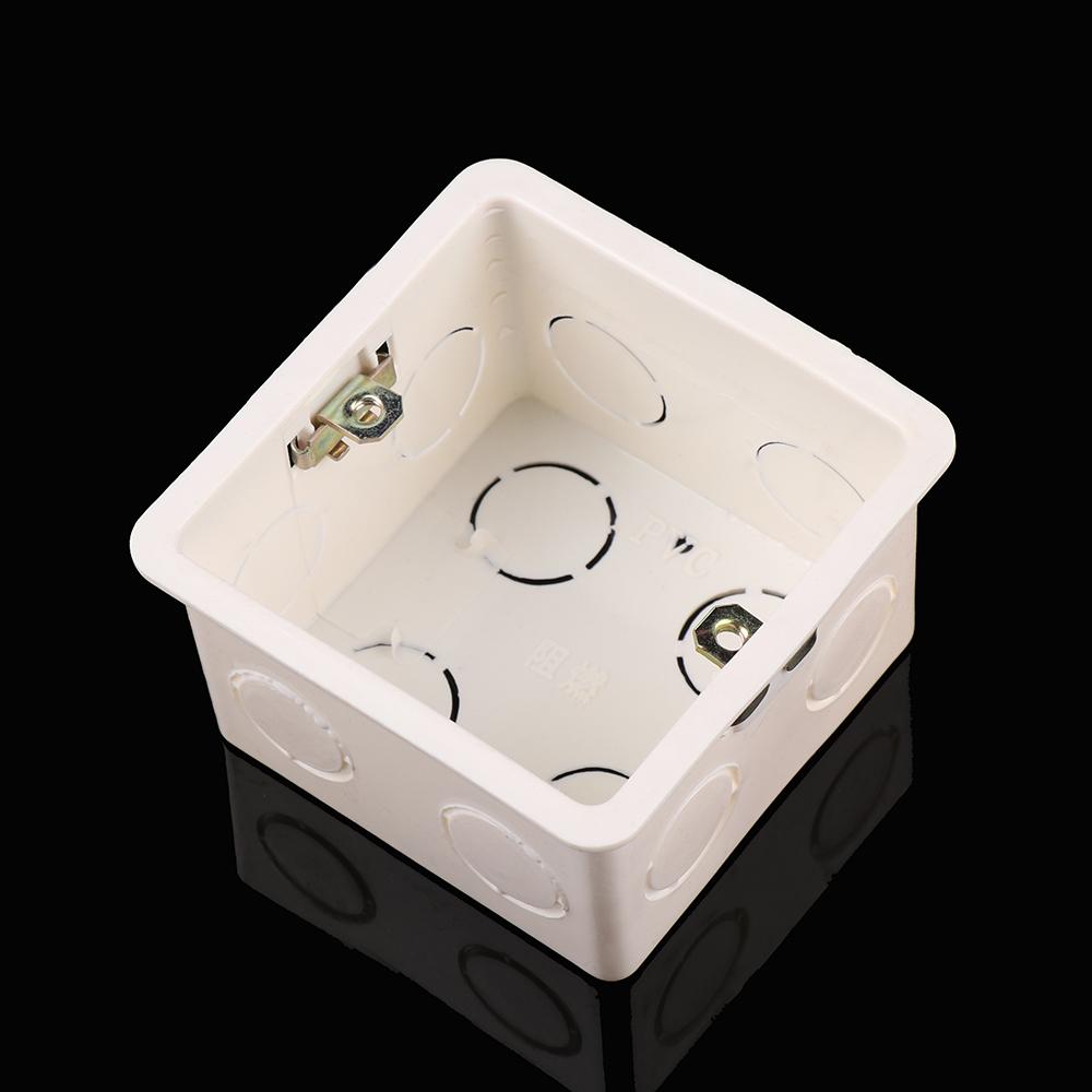 86 * 86 *50mm Home Plastic Flame Retardant Waring Back Box Wall Switch Concealed Bottom Thickened Wall Mount Switch Junction Box