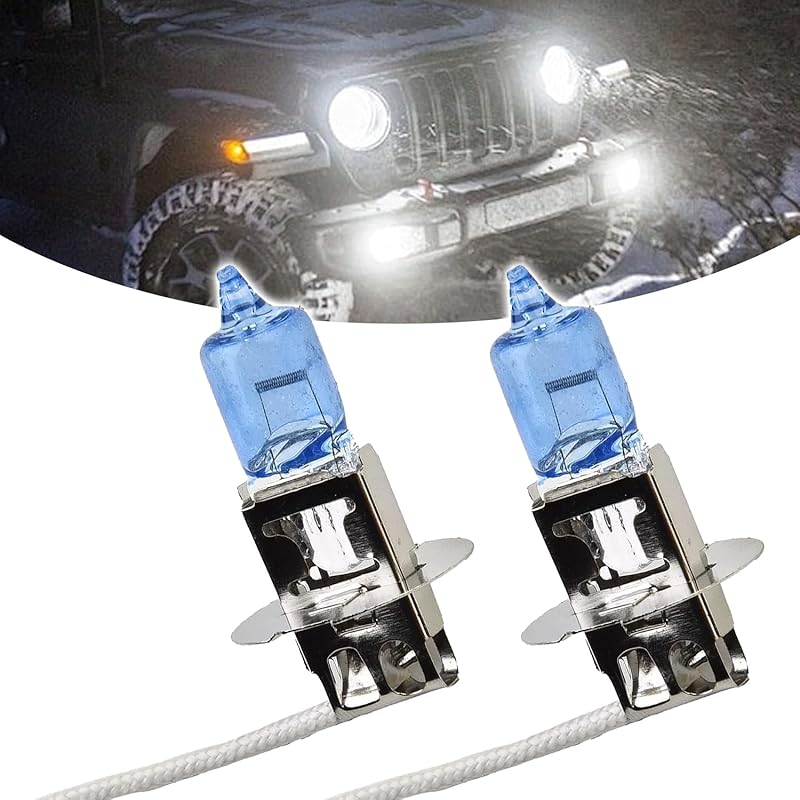 9006 Headlight Bulb 9006 Halogen Head Light Bulbs, Ultra White Halogen Headlight Bulb 12V 100W High Beam Low Beam Fog Light Bulbs, Universal Light