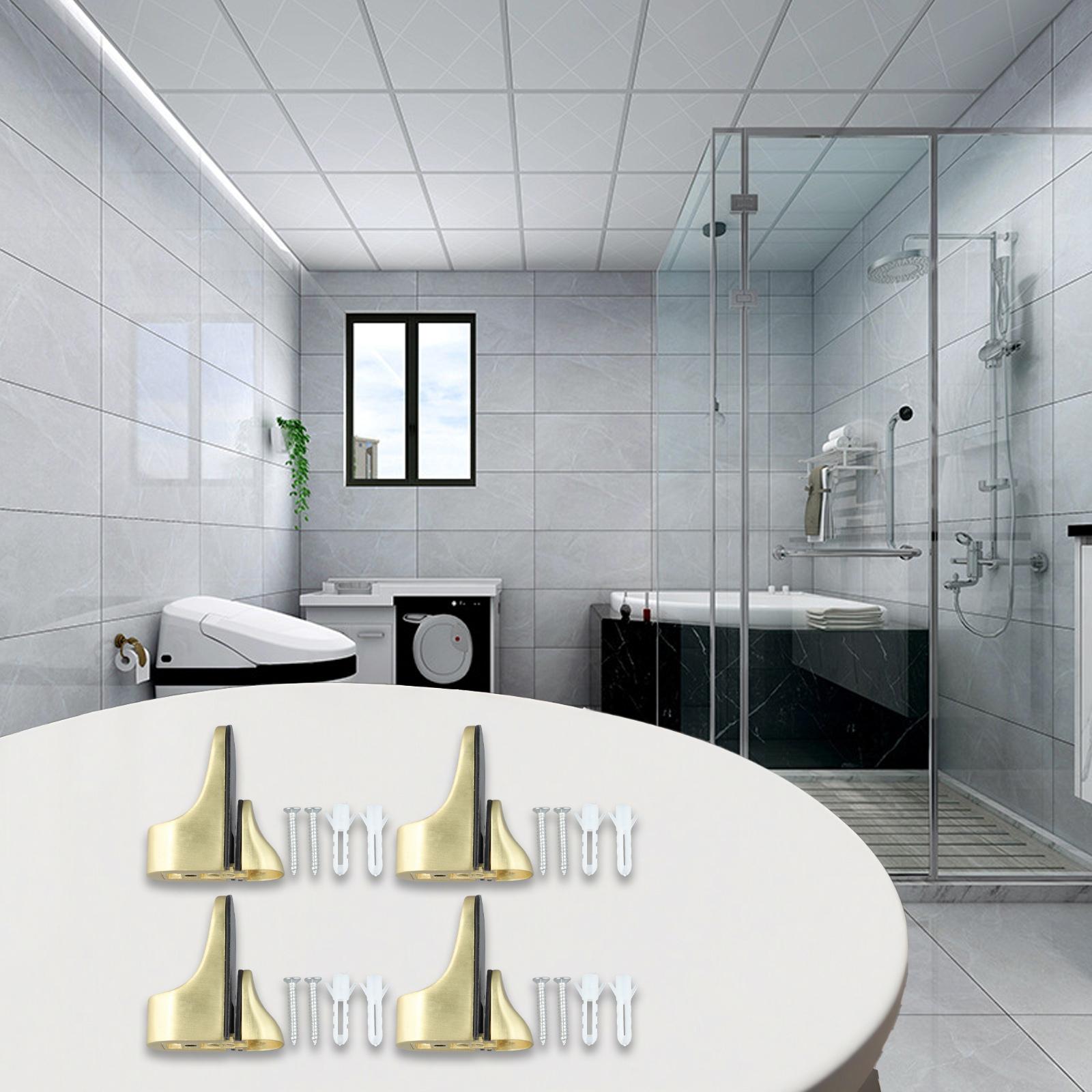 

Полка для гостиной и офиса Регулируемый держатель полки Современный дизайн Держатель для стеклянной полки Аксессуар Совместим со стеклом Black