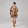 2025 Plaid Shawl Women's Autumn/Winter Travel Cape - Tassel Office Outerwear, Loose & Warm